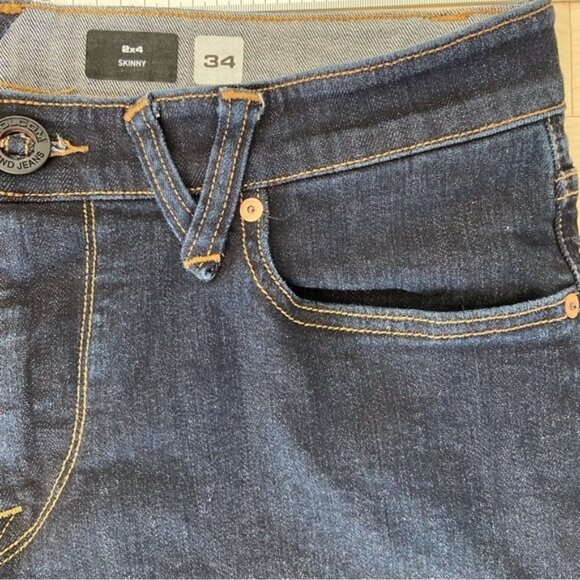 Volcom men jeans 2X4 skinny dark blue stretchy denim conscious water size 34 - Picture 4 of 11